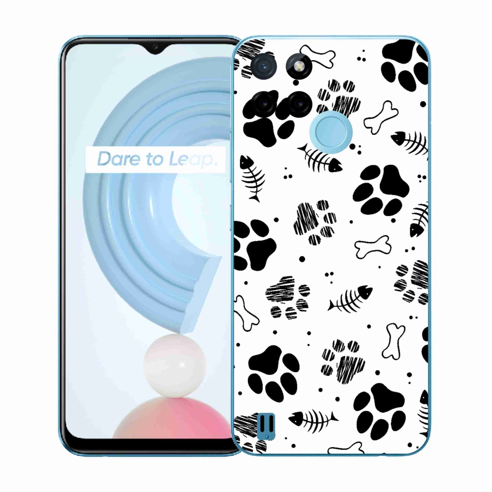 Gélový kryt mmCase na Realme C21Y/C25Y - psie labky 1