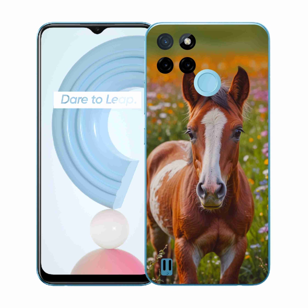 Gélový kryt mmCase na Realme C21Y/C25Y - roztomilé žriebä