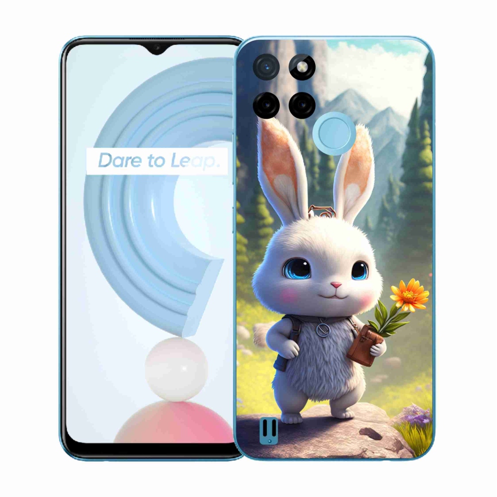 Gélový kryt mmCase na Realme C21Y/C25Y - roztomilý zajačik