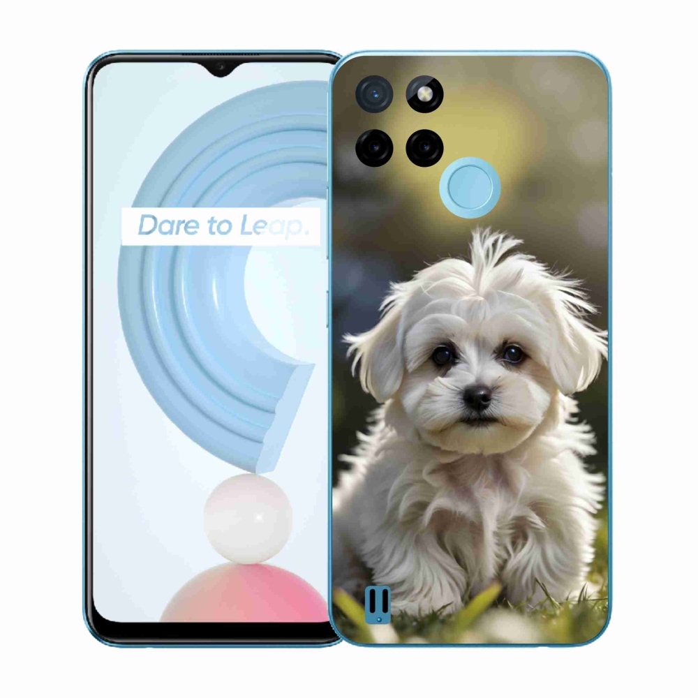 Gélový kryt mmCase na Realme C21Y/C25Y - roztomilý maltézsky psík