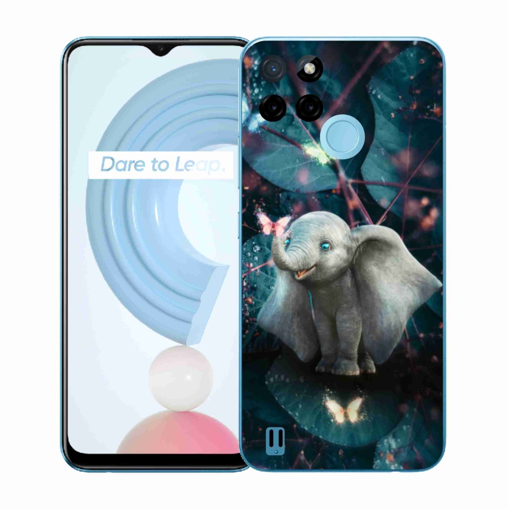 Gélový kryt mmCase na Realme C21Y/C25Y - roztomilý slon
