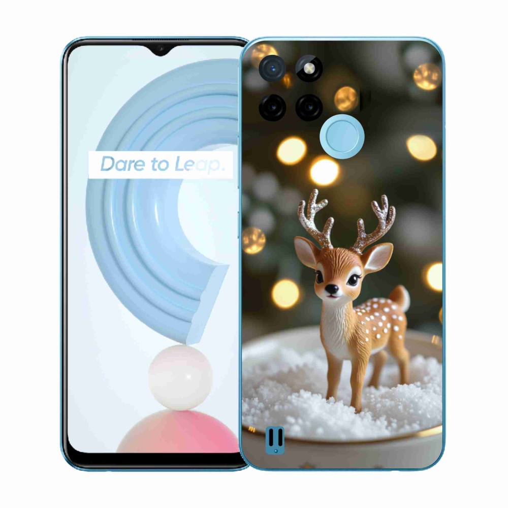 Gélový kryt mmCase na Realme C21Y/C25Y - roztomilý vianočný jeleň