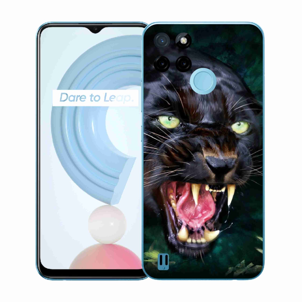 Gélový kryt mmCase na Realme C21Y/C25Y - rozzúrený čierny panter