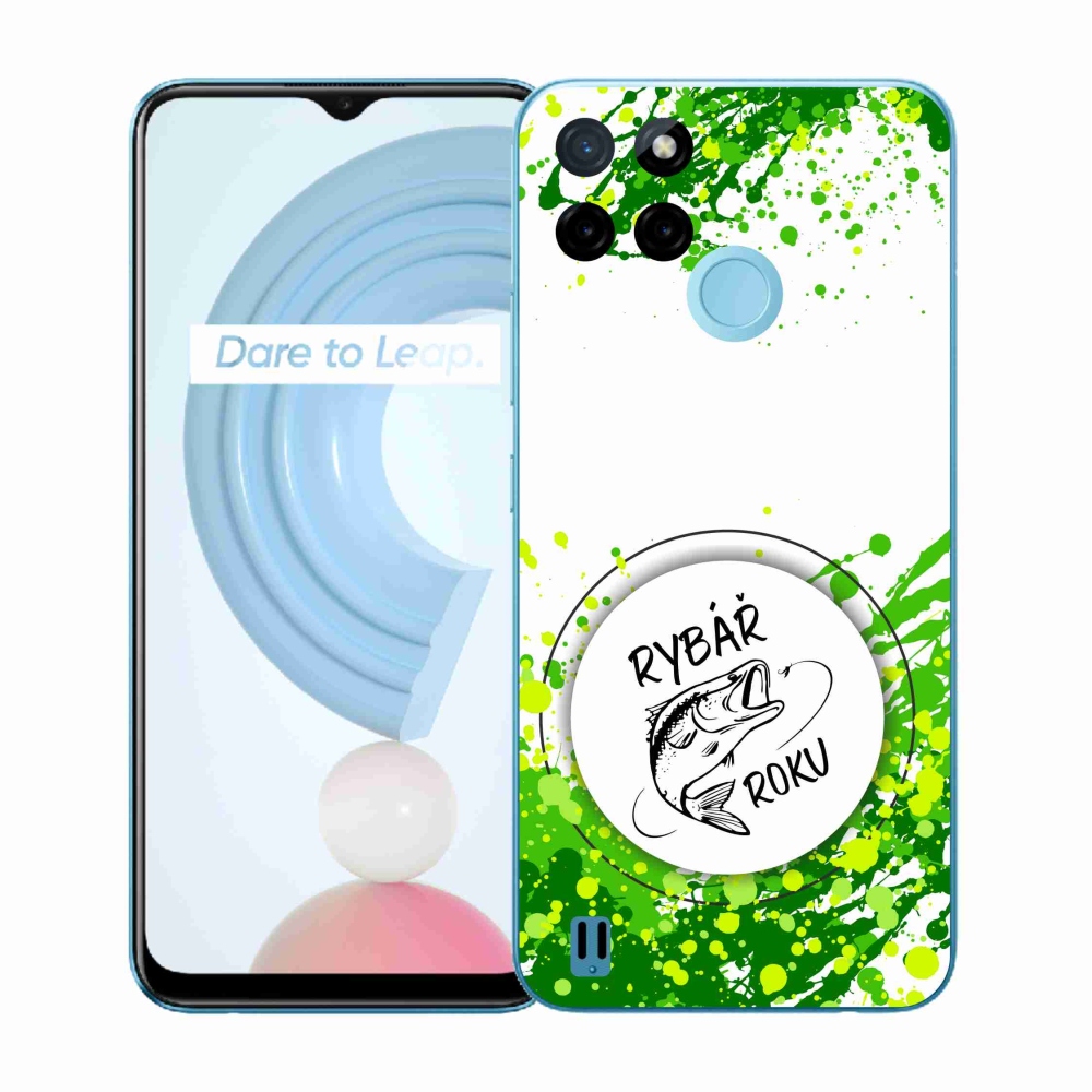 Gélový kryt mmCase na Realme C21Y/C25Y - rybár roka biele pozadie