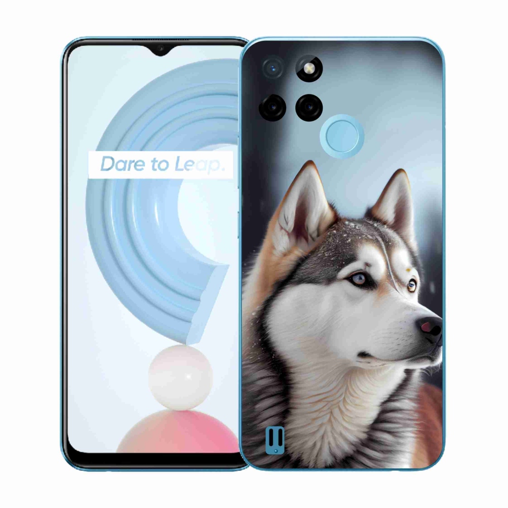 Gélový kryt mmCase na Realme C21Y/C25Y - sibírsky husky