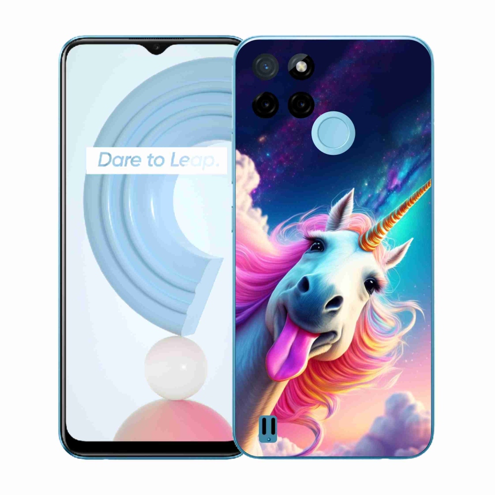 Gélový kryt mmCase na Realme C21Y/C25Y - šialený jednorožec