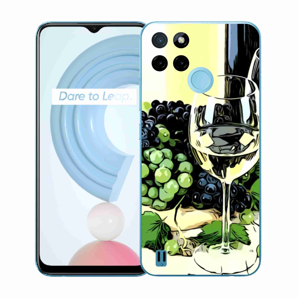 Gélový kryt mmCase na Realme C21Y/C25Y - pohár vína