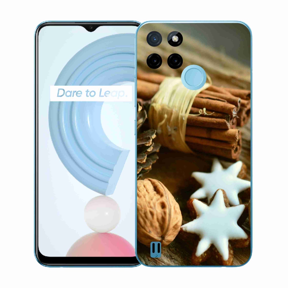 Gélový kryt mmCase na Realme C21Y/C25Y - škorica a perníčky