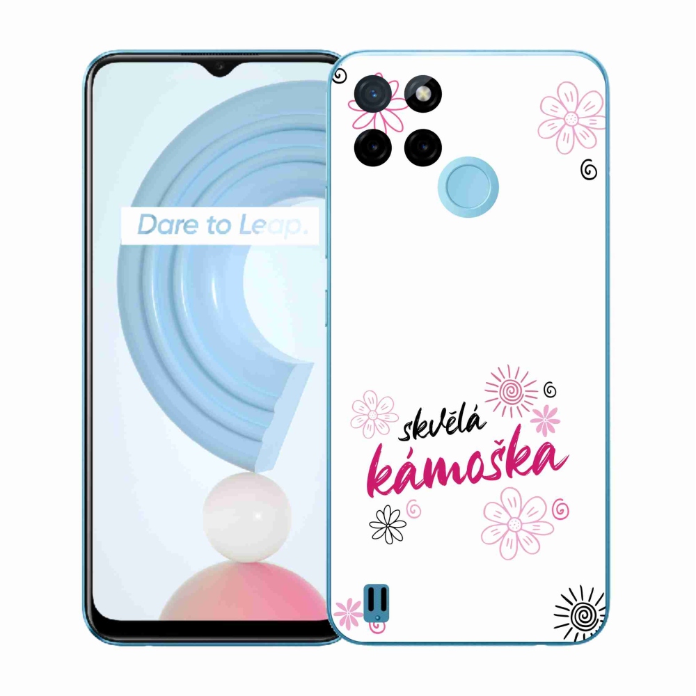 Gélový kryt mmCase na Realme C21Y/C25Y - skvelá kamoška biele pozadie