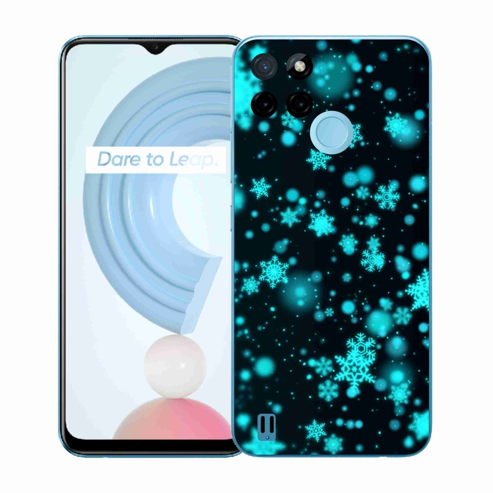 Gélový kryt mmCase na Realme C21Y/C25Y - snehové vločky 1