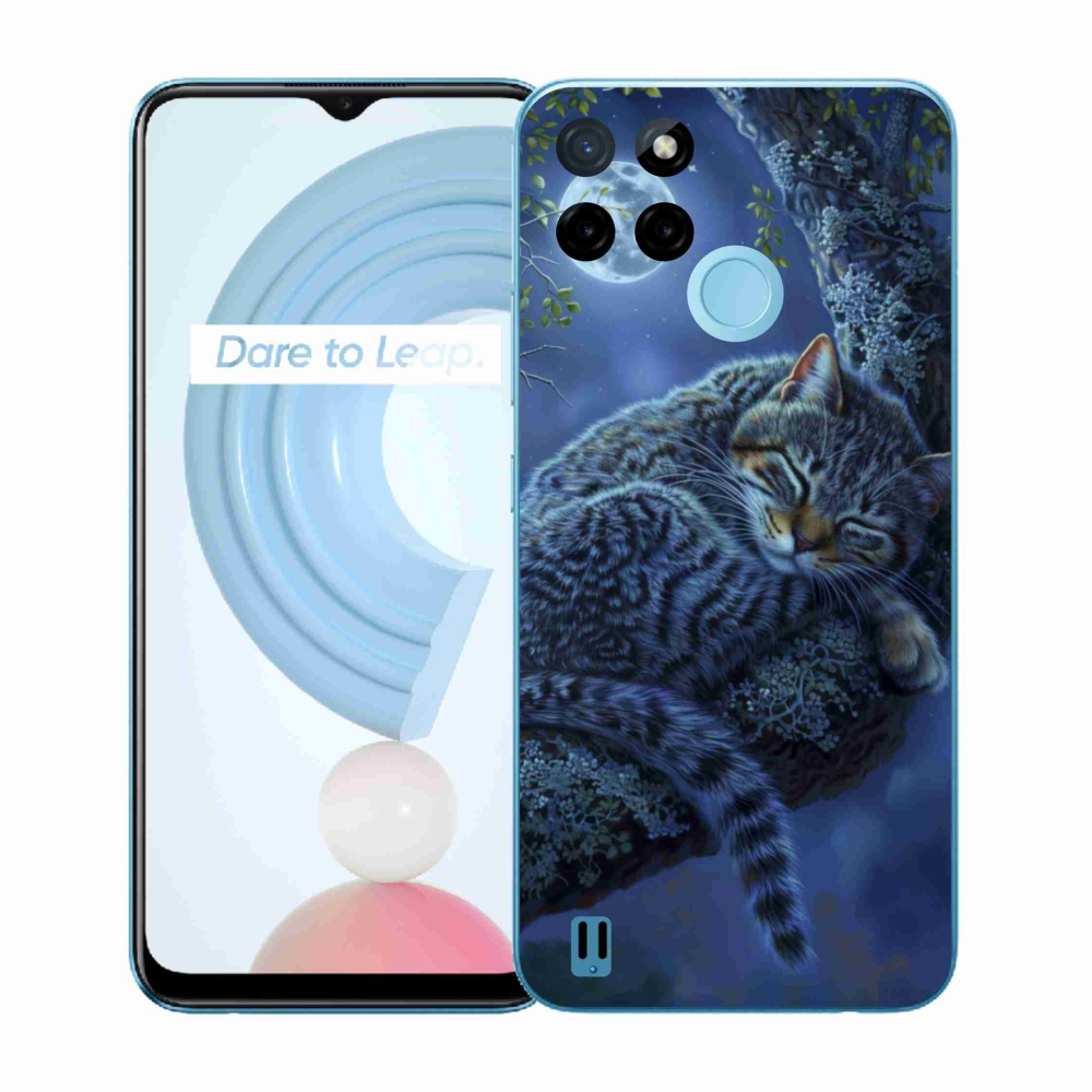 Gélový kryt mmCase na Realme C21Y/C25Y - spiaca mačka