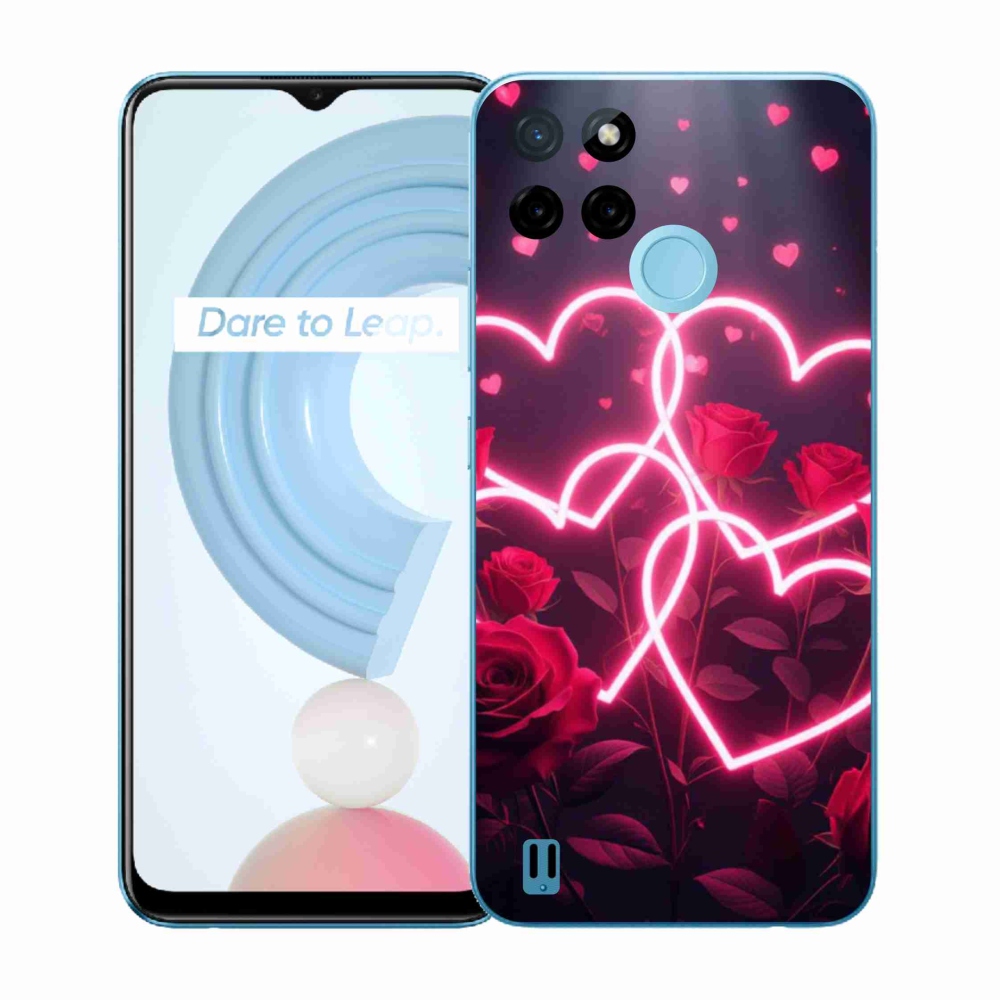 Gélový kryt mmCase na Realme C21Y/C25Y - srdce lásky