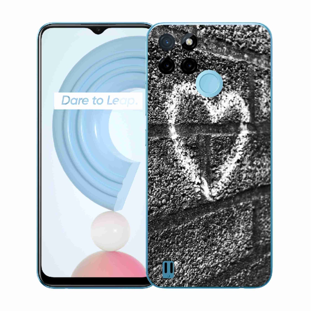 Gélový kryt mmCase na Realme C21Y/C25Y - srdce na stene