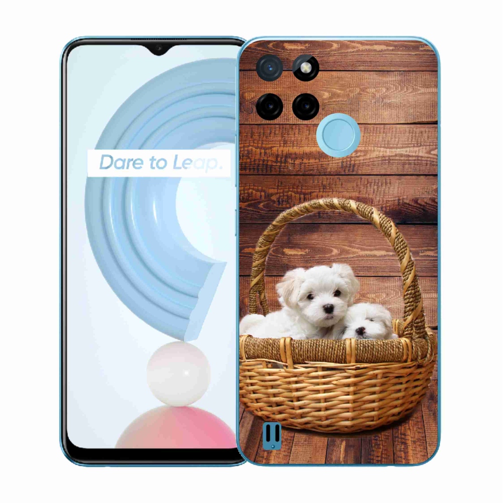 Gélový kryt mmCase na Realme C21Y/C25Y - šteniatka