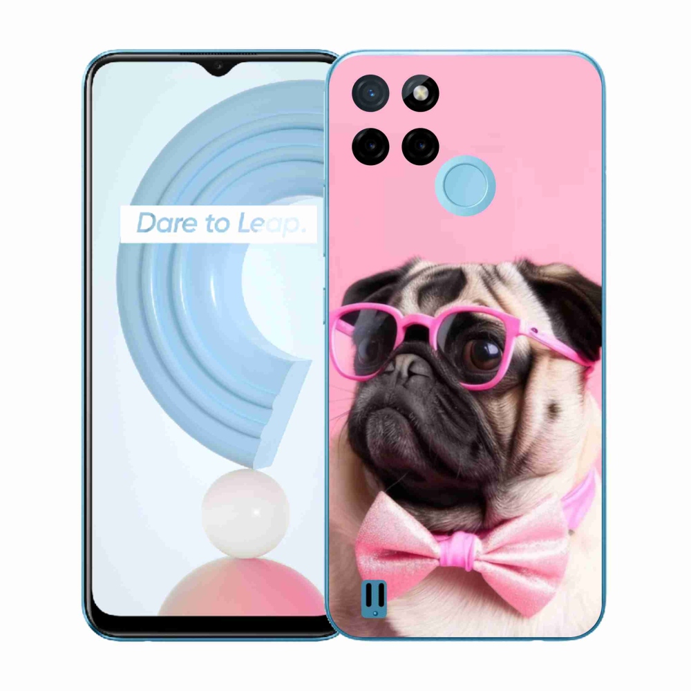 Gélový kryt mmCase na Realme C21Y/C25Y - štýlový mops