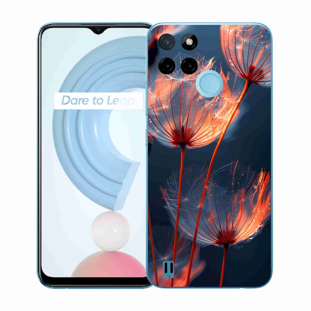 Gélový kryt mmCase na Realme C21Y/C25Y - svetielkujúce páperie
