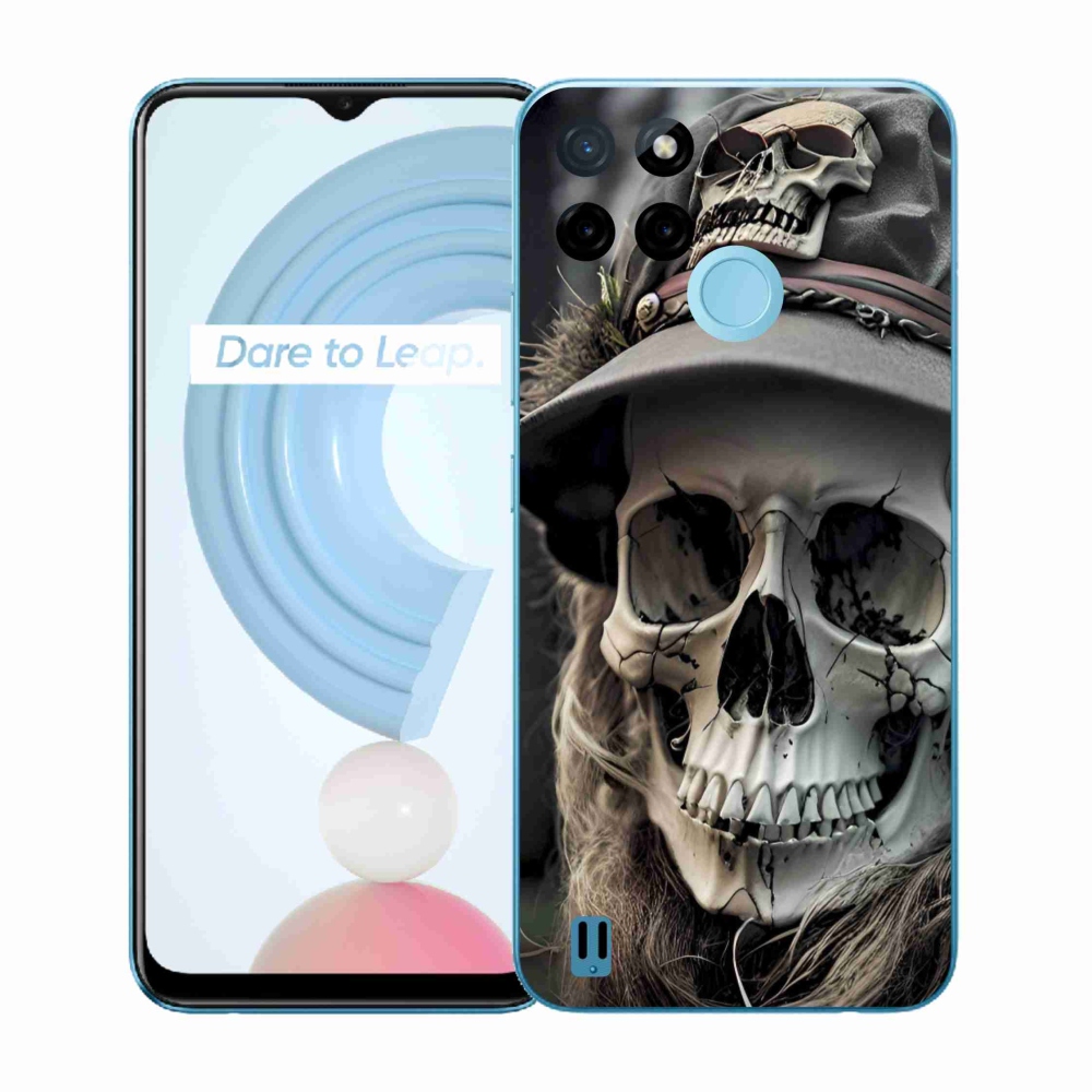 Gélový kryt mmCase na Realme C21Y/C25Y - temná lebka