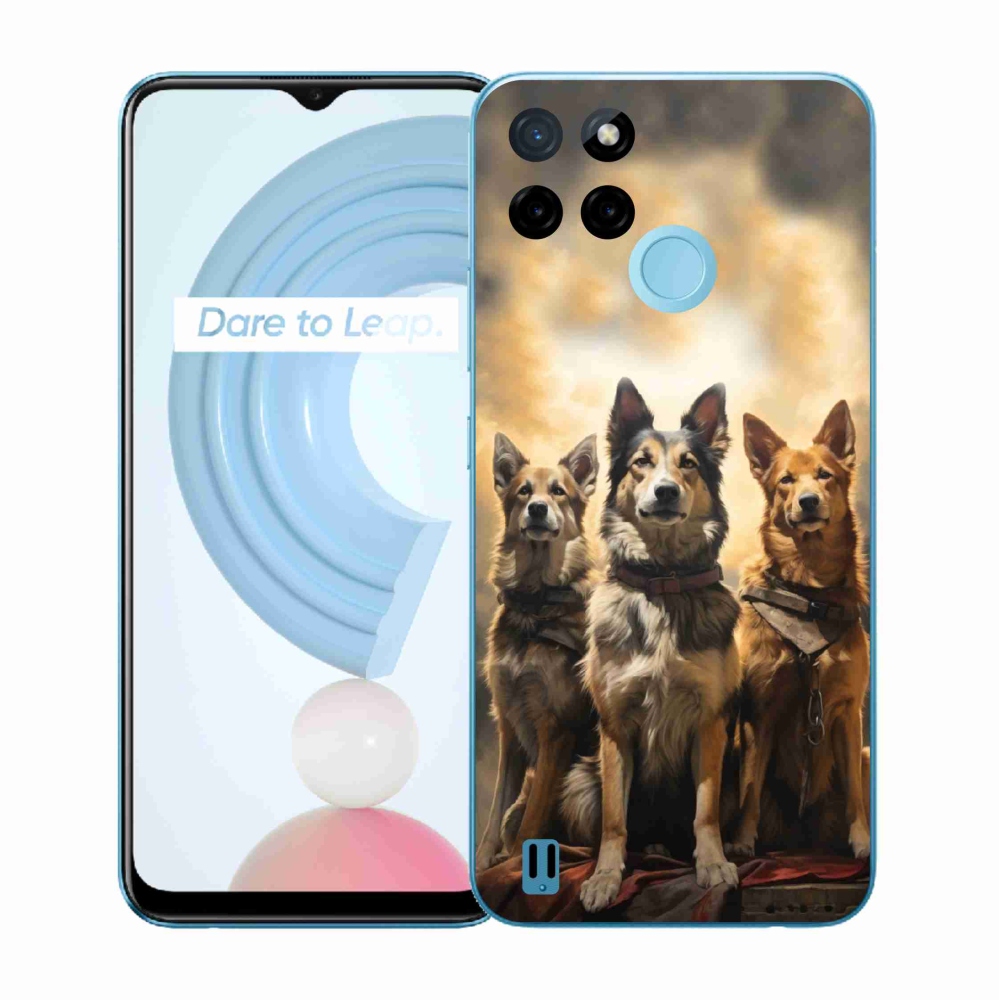 Gélový kryt mmCase na Realme C21Y/C25Y - tri psy