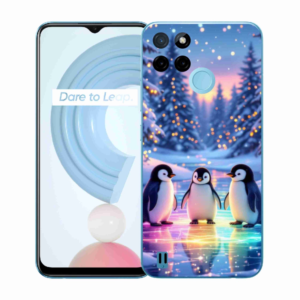 Gélový kryt mmCase na Realme C21Y/C25Y - tučniaky