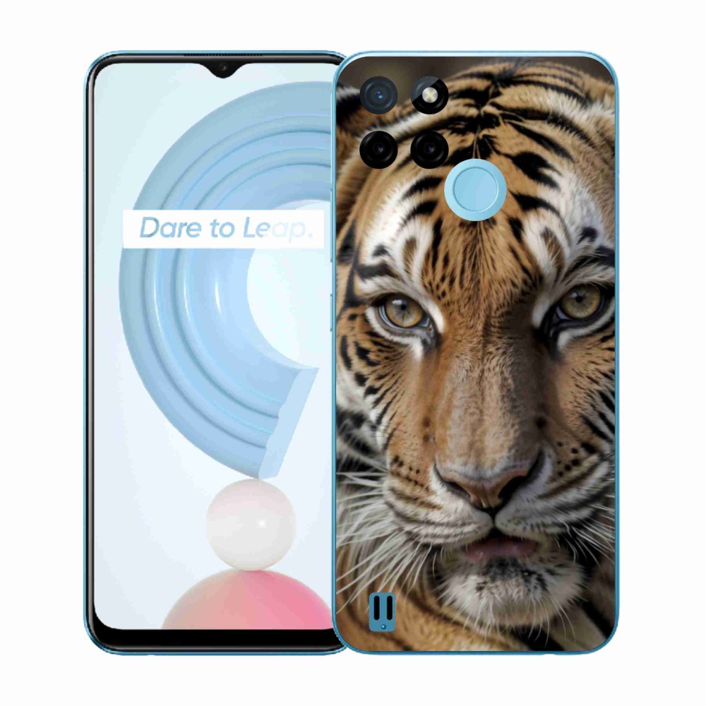 Gélový kryt mmCase na Realme C21Y/C25Y - tigrie pohľad