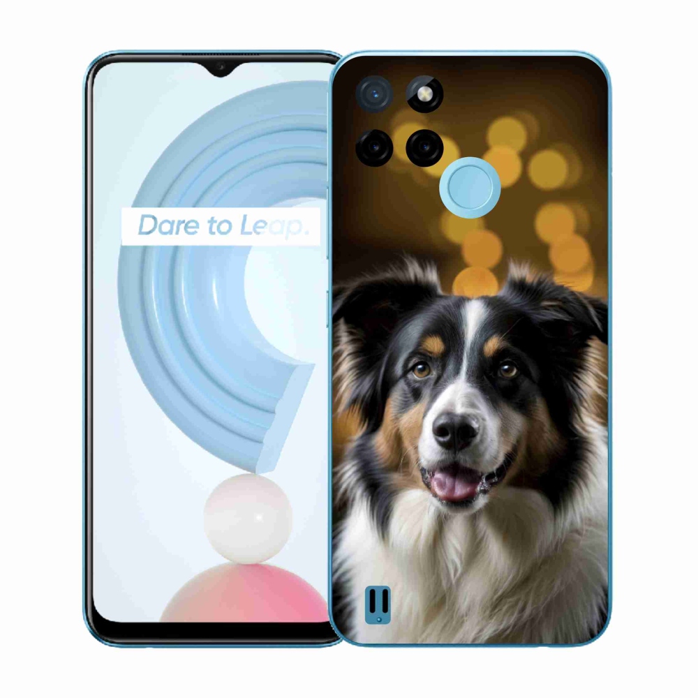 Gélový kryt mmCase na Realme C21Y/C25Y - usmievavý austrálsky ovčiak