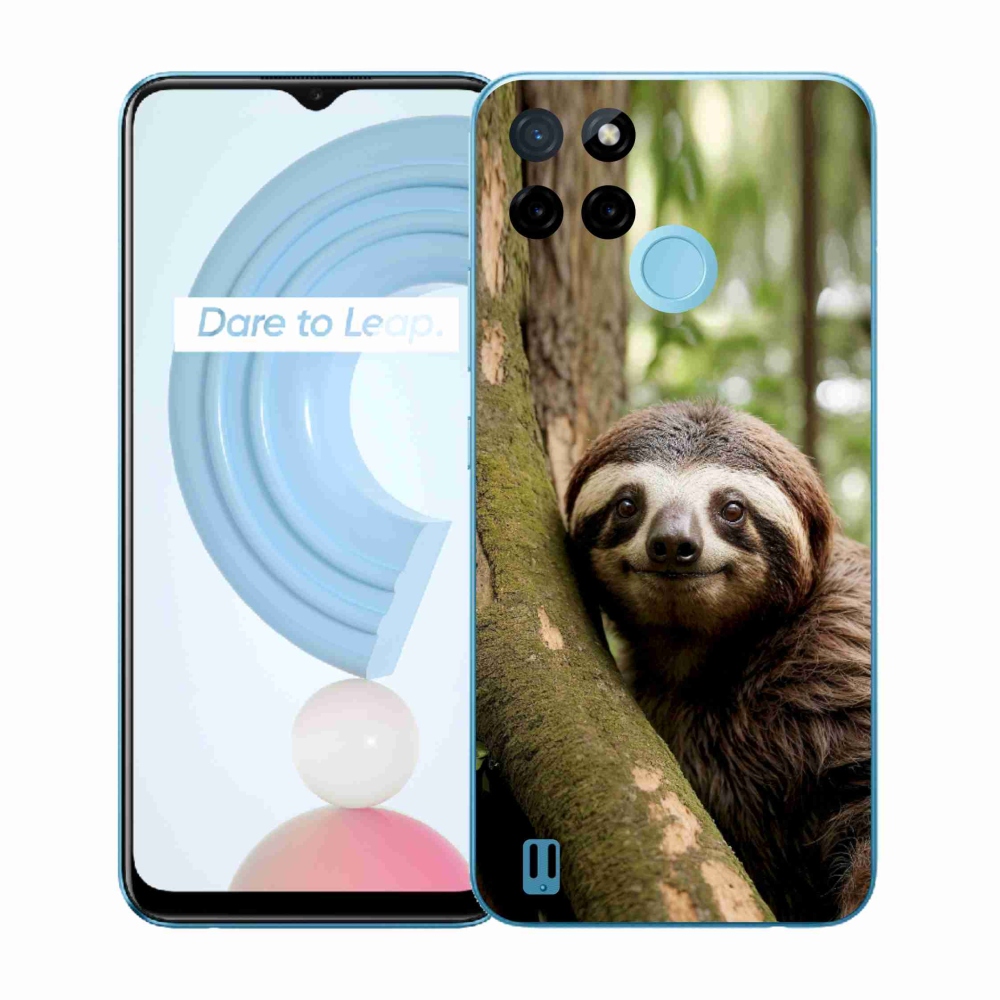 Gélový kryt mmCase na Realme C21Y/C25Y - usmievavý leňochod