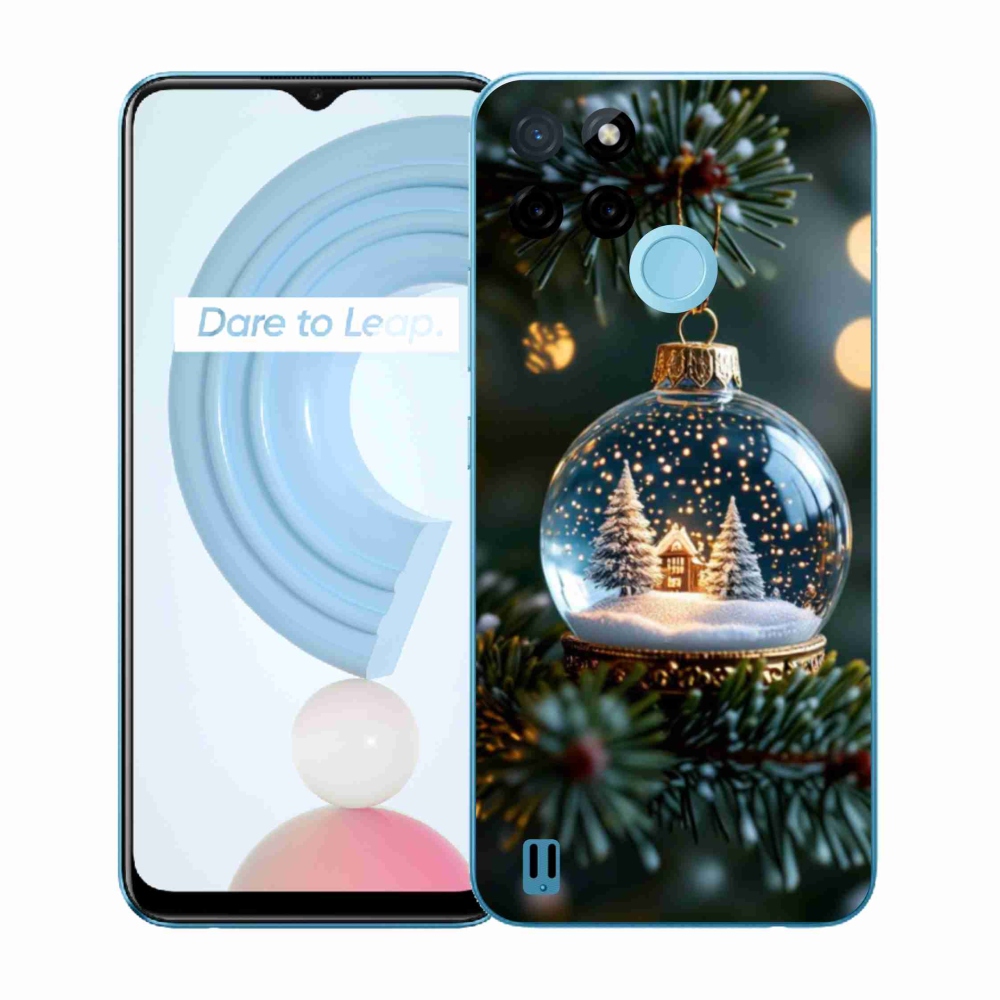 Gélový kryt mmCase na Realme C21Y/C25Y - vianočné gule 2