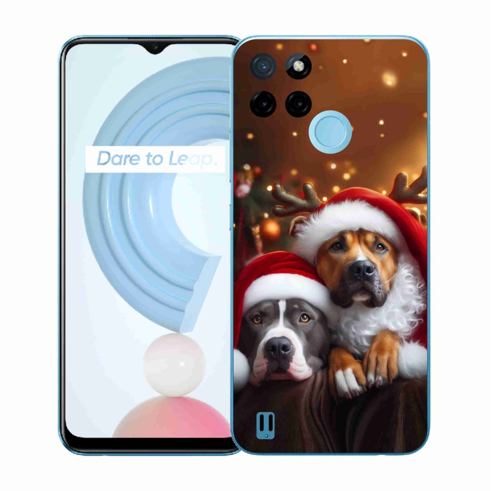 Gélový kryt mmCase na Realme C21Y/C25Y - vianočné psy