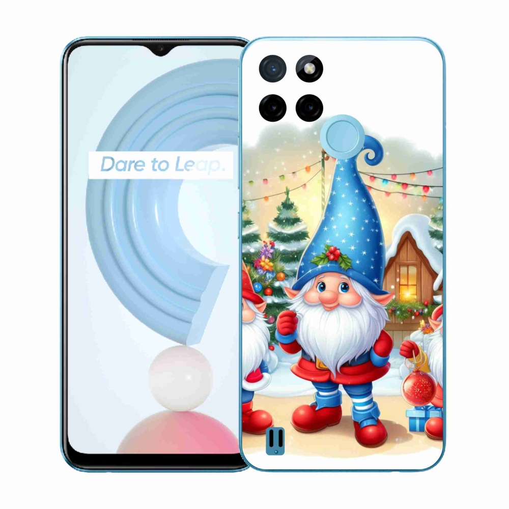 Gélový kryt mmCase na Realme C21Y/C25Y - vianočné škriatkovia