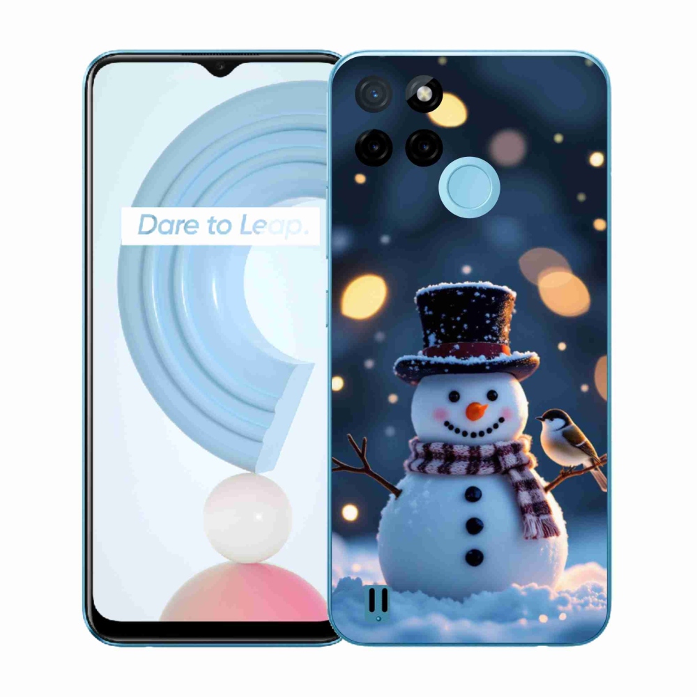 Gélový kryt mmCase na Realme C21Y/C25Y - vianočný snehuliak