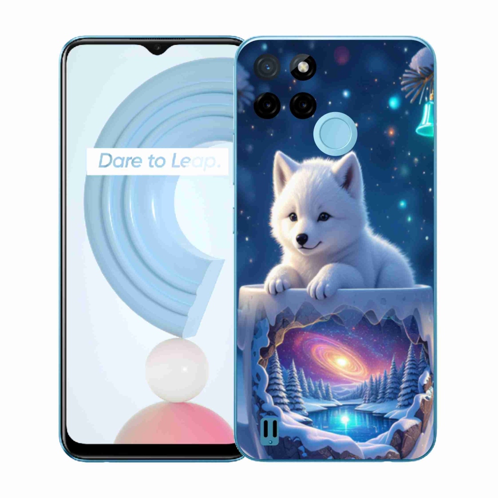 Gélový kryt mmCase na Realme C21Y/C25Y - vianočné šteňa