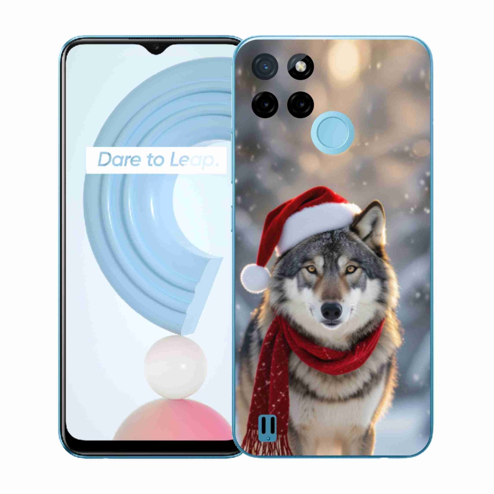 Gélový kryt mmCase na Realme C21Y/C25Y - vianočný vlk