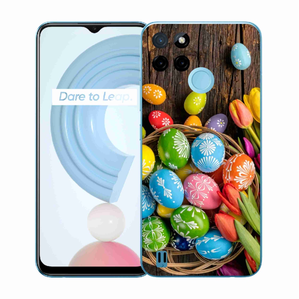 Gélový kryt mmCase na Realme C21Y/C25Y - veľkonočné vajíčka