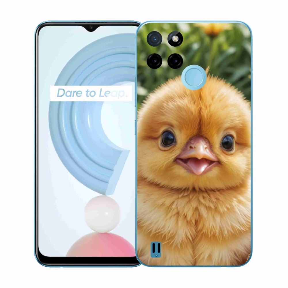 Gélový kryt mmCase na Realme C21Y/C25Y - veselé kuriatko