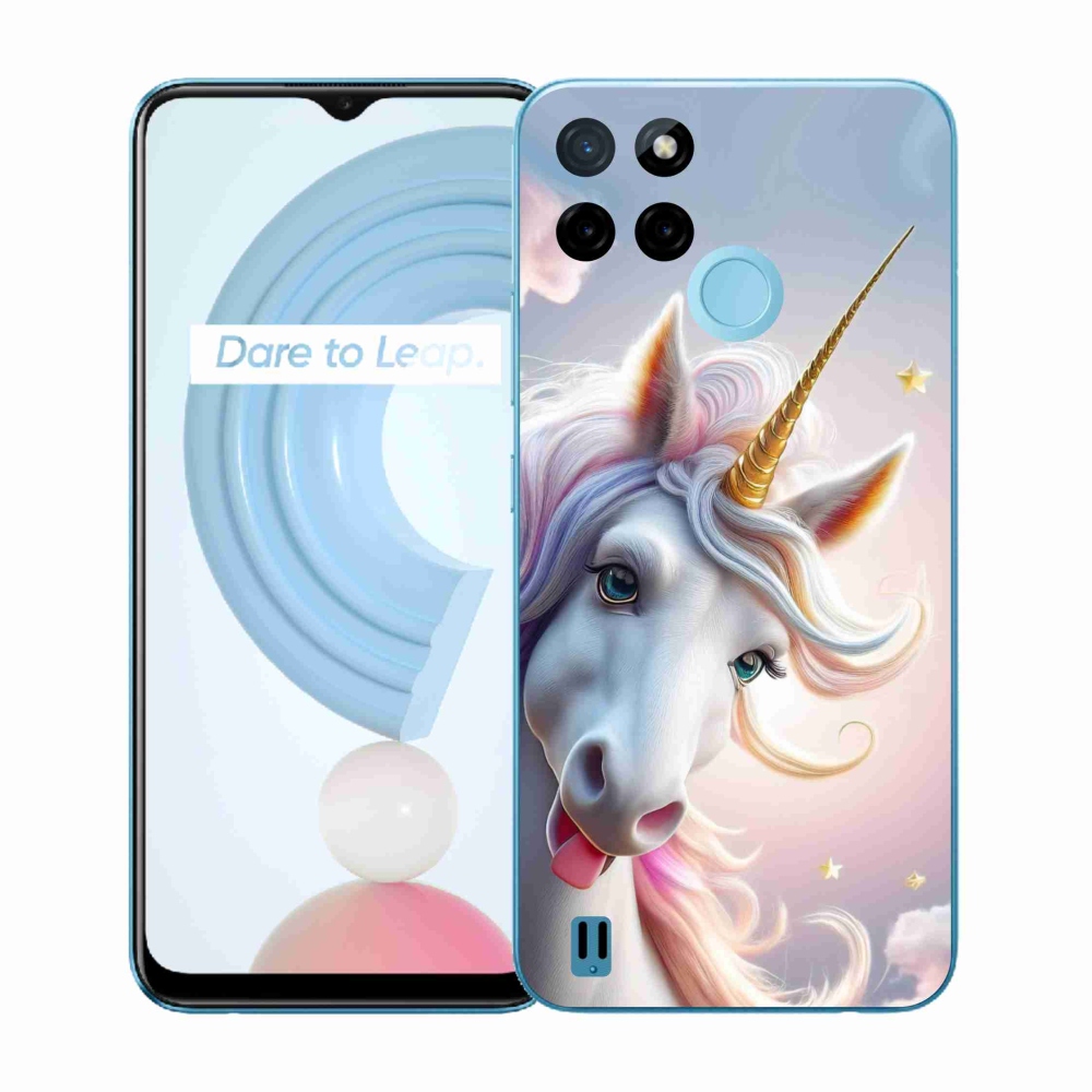 Gélový kryt mmCase na Realme C21Y/C25Y - veselý jednorožec