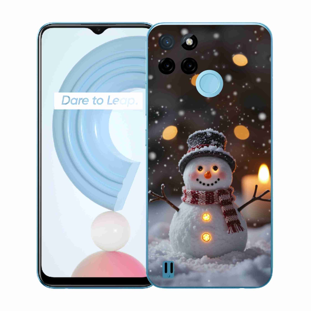 Gélový kryt mmCase na Realme C21Y/C25Y - veselý snehuliak