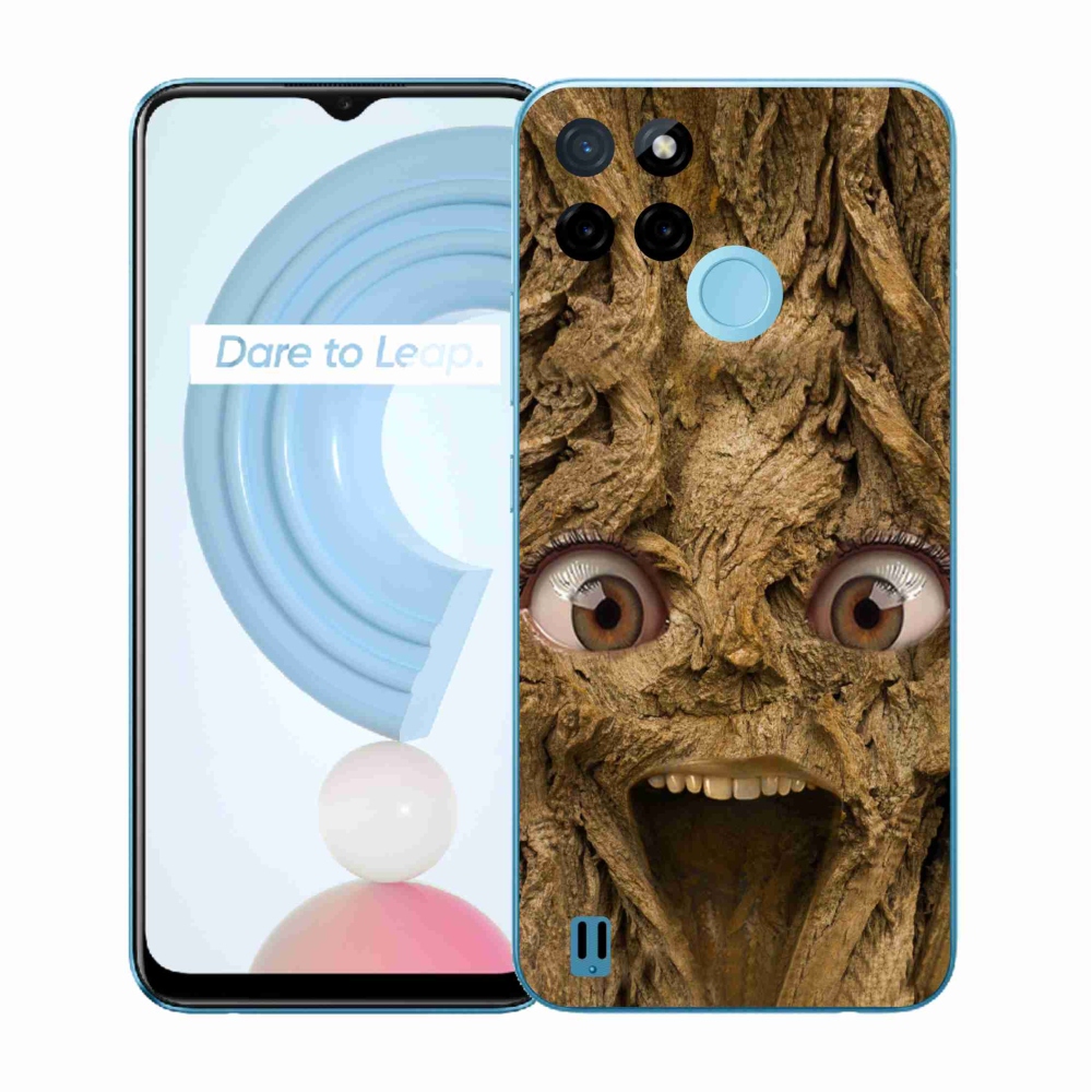 Gélový kryt mmCase na Realme C21Y/C25Y - veselý strom s očami