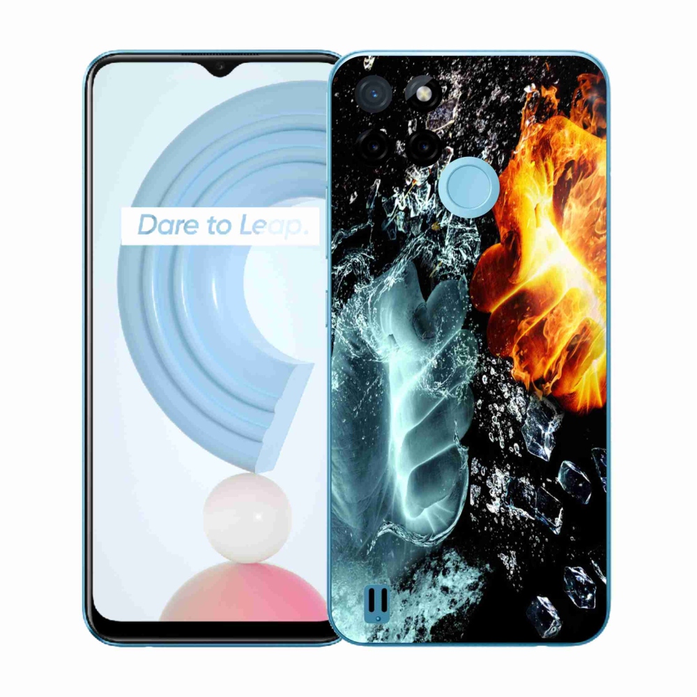 Gélový kryt mmCase na Realme C21Y/C25Y - voda a oheň