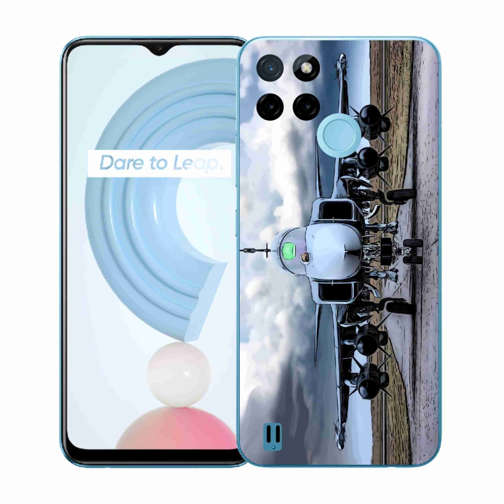 Gélový kryt mmCase na Realme C21Y/C25Y - vojenské lietadlo