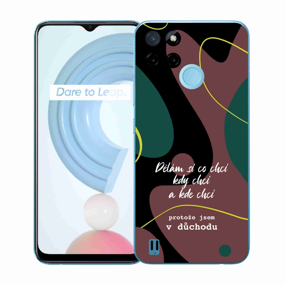 Gélový kryt mmCase na Realme C21Y/C25Y - vtipný text 10 čierne pozadie
