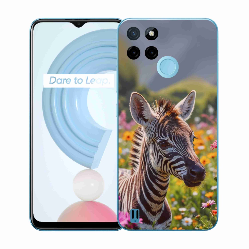 Gélový kryt mmCase na Realme C21Y/C25Y - zebra na lúke