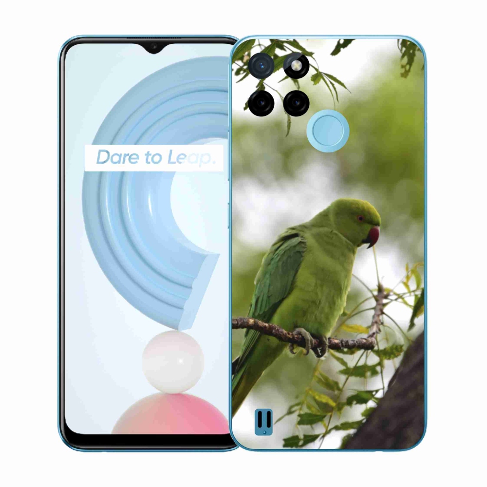 Gélový kryt mmCase na Realme C21Y/C25Y - zelený papagáj