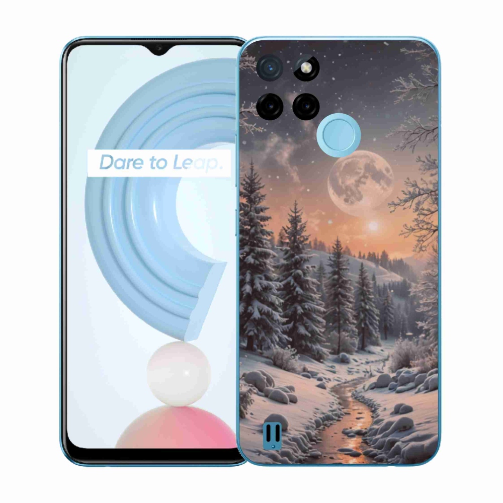 Gélový kryt mmCase na Realme C21Y/C25Y - zimná krajina 2