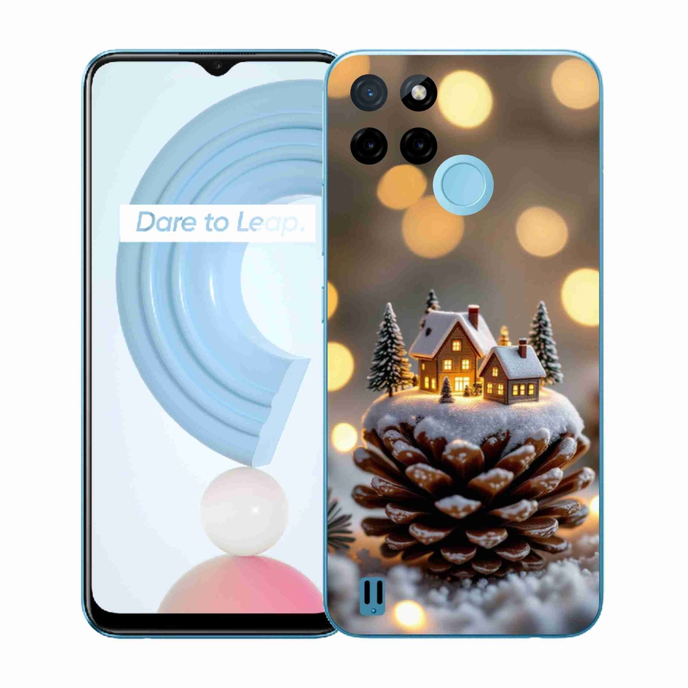Gélový kryt mmCase na Realme C21Y/C25Y - zimná dedinka