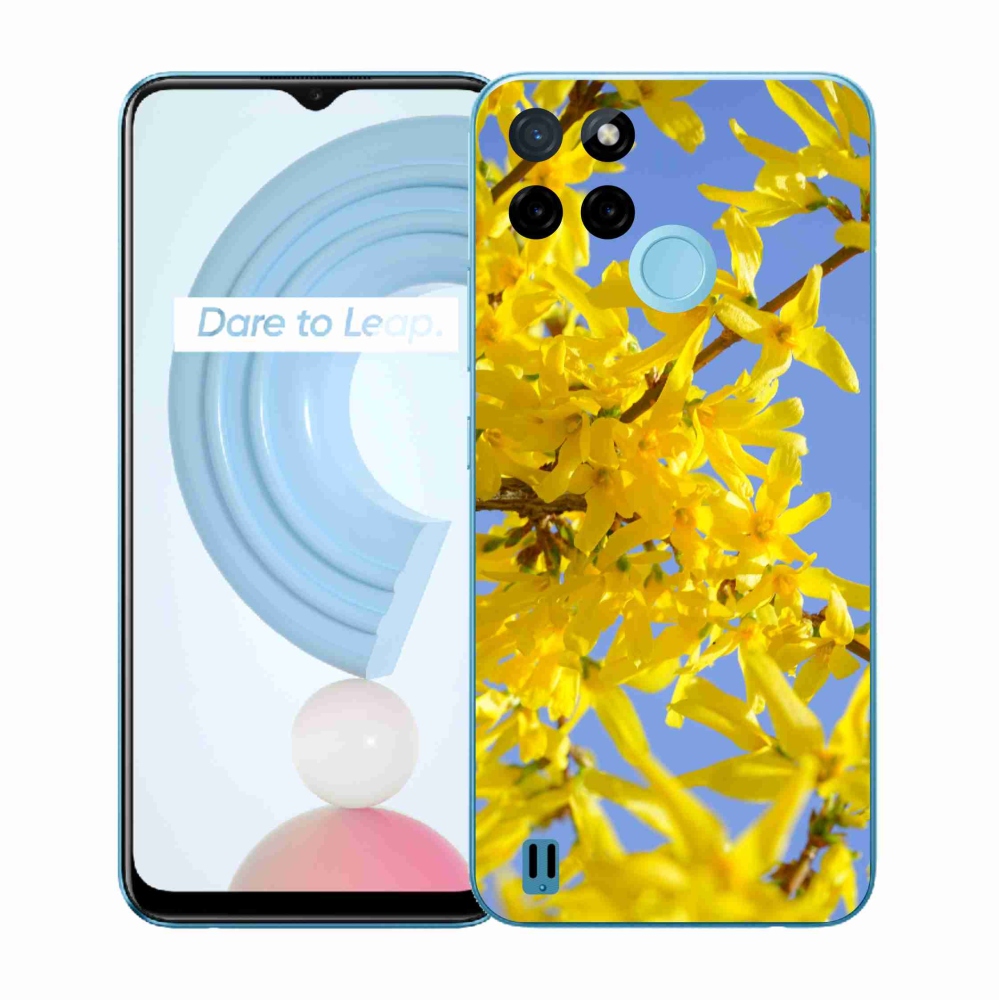 Gélový kryt mmCase na Realme C21Y/C25Y - žlté kvety
