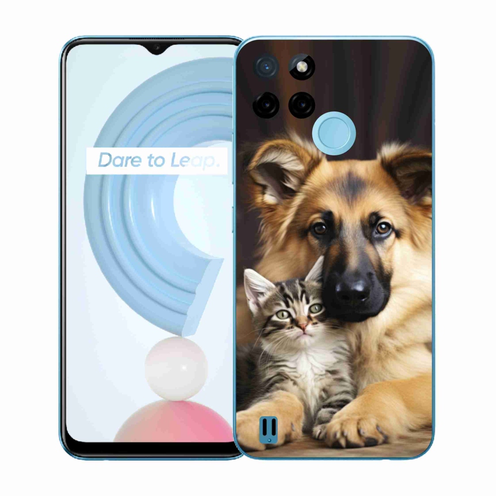 Gélový kryt mmCase na Realme C21Y/C25Y - zvieracie priateľstvo