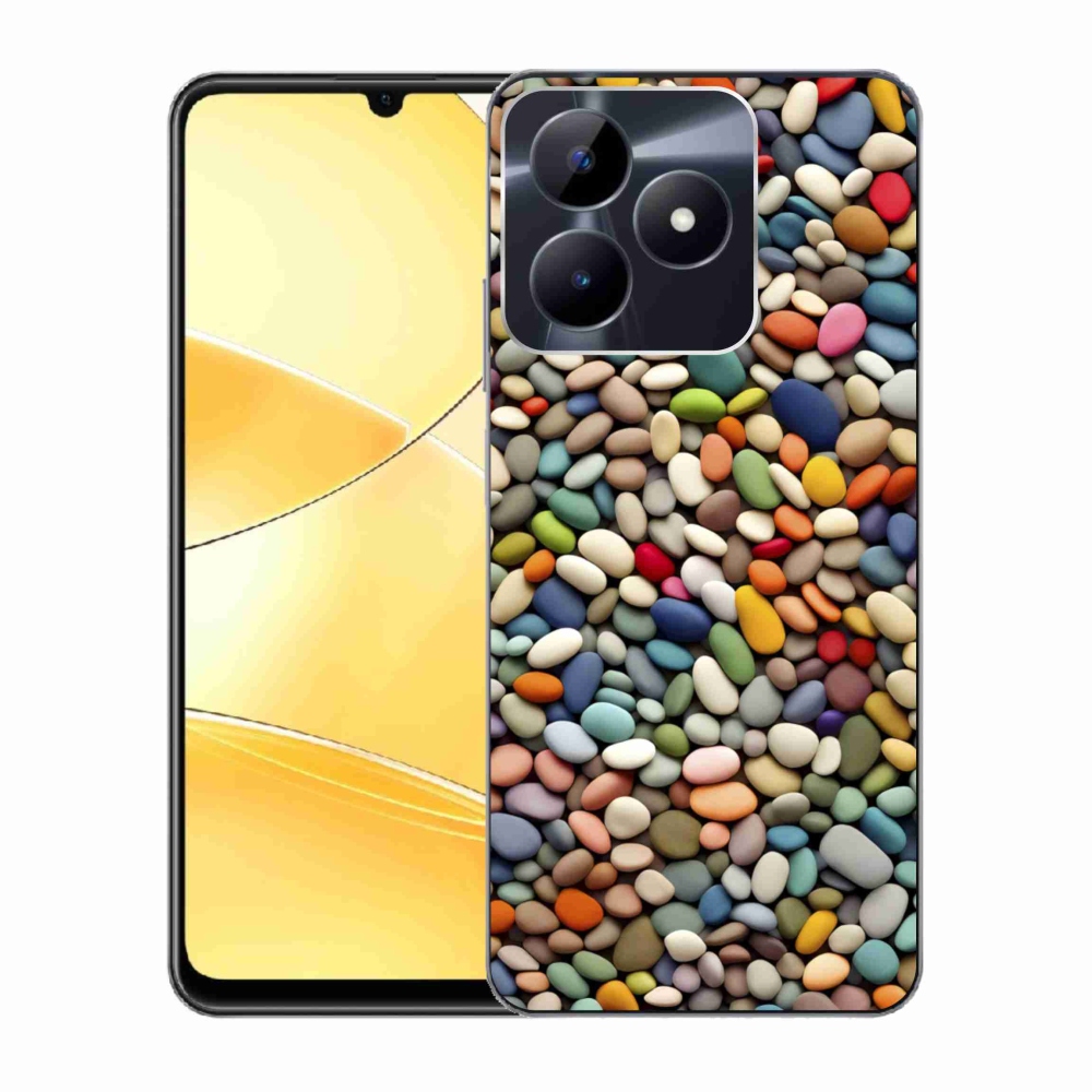 Gélový kryt mmCase na Realme C51/C53 - farebné kamienky 2