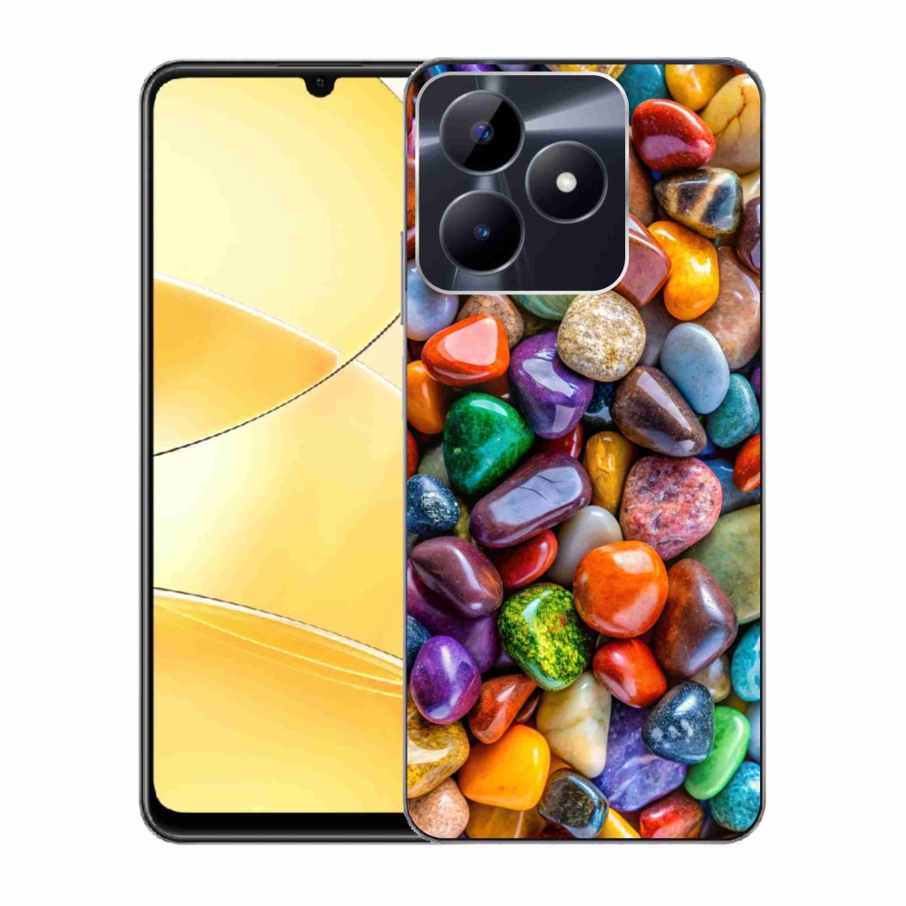 Gélový kryt mmCase na Realme C51/C53 - farebné kamienky
