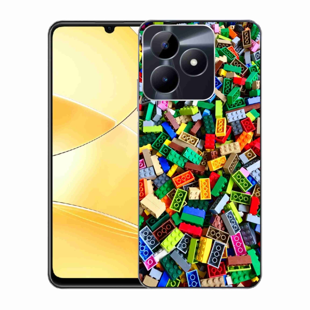 Gélový kryt mmCase na Realme C51/C53 - farebné stavebné kocky