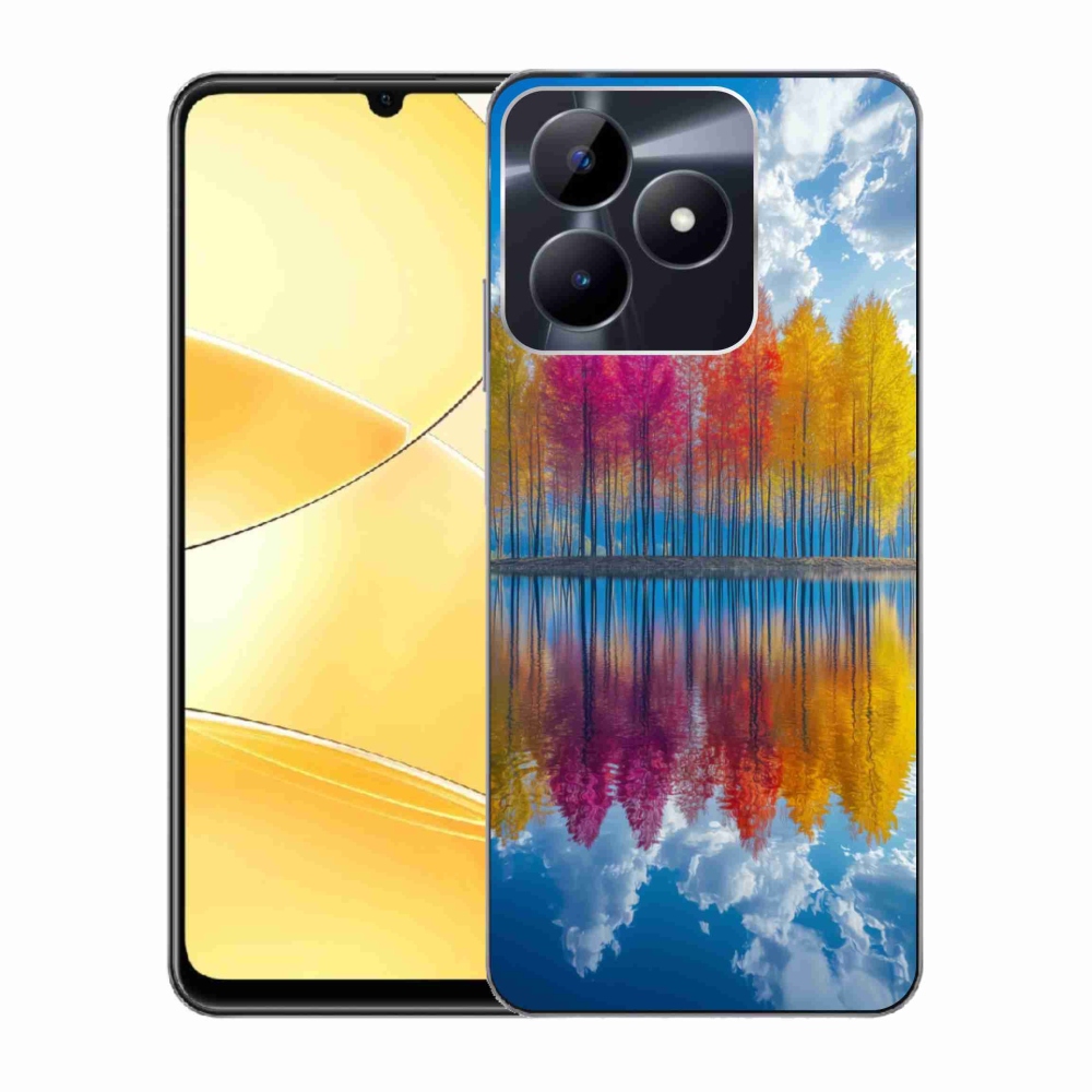 Gélový kryt mmCase na Realme C51/C53 - farebné stromy